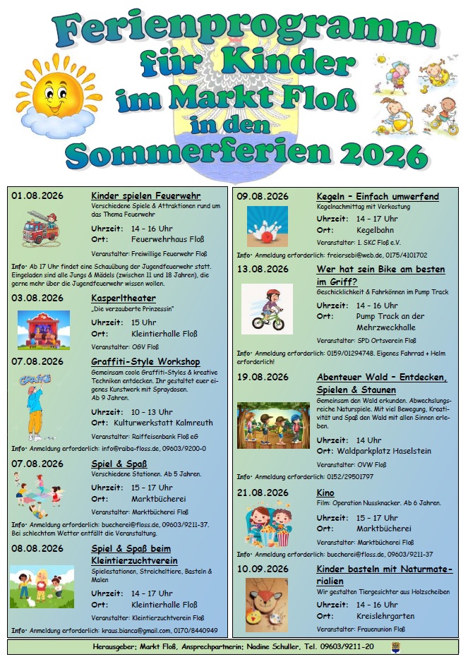 Sommerferienprogramm Markt Floß